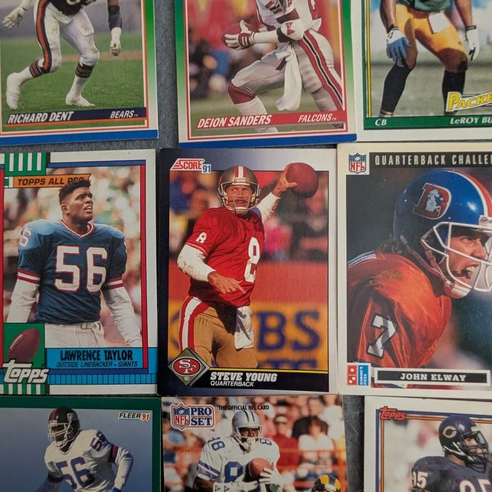 Topps Score Fleer Football Cards Lot Aikman Jackson Sanders Elway